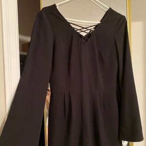 Bell-sleeve romper